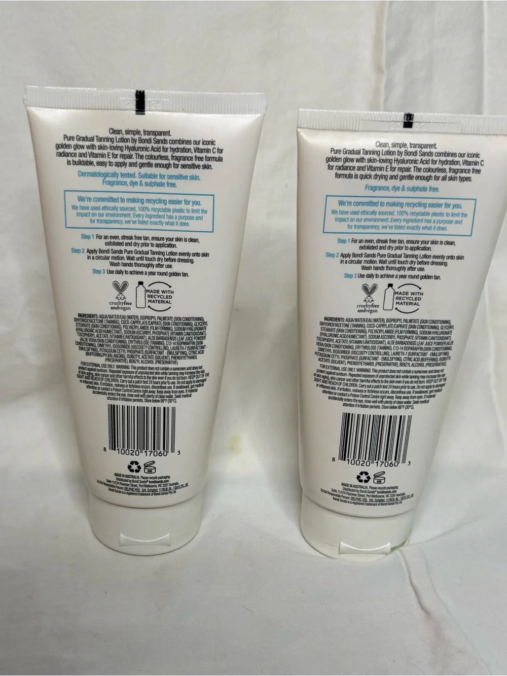 Bondi Sands Pure Gradual Tanning Lotion Duo